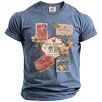 Blue t-shirt with "Red, White & I Do" Austin bachelor party graphic.