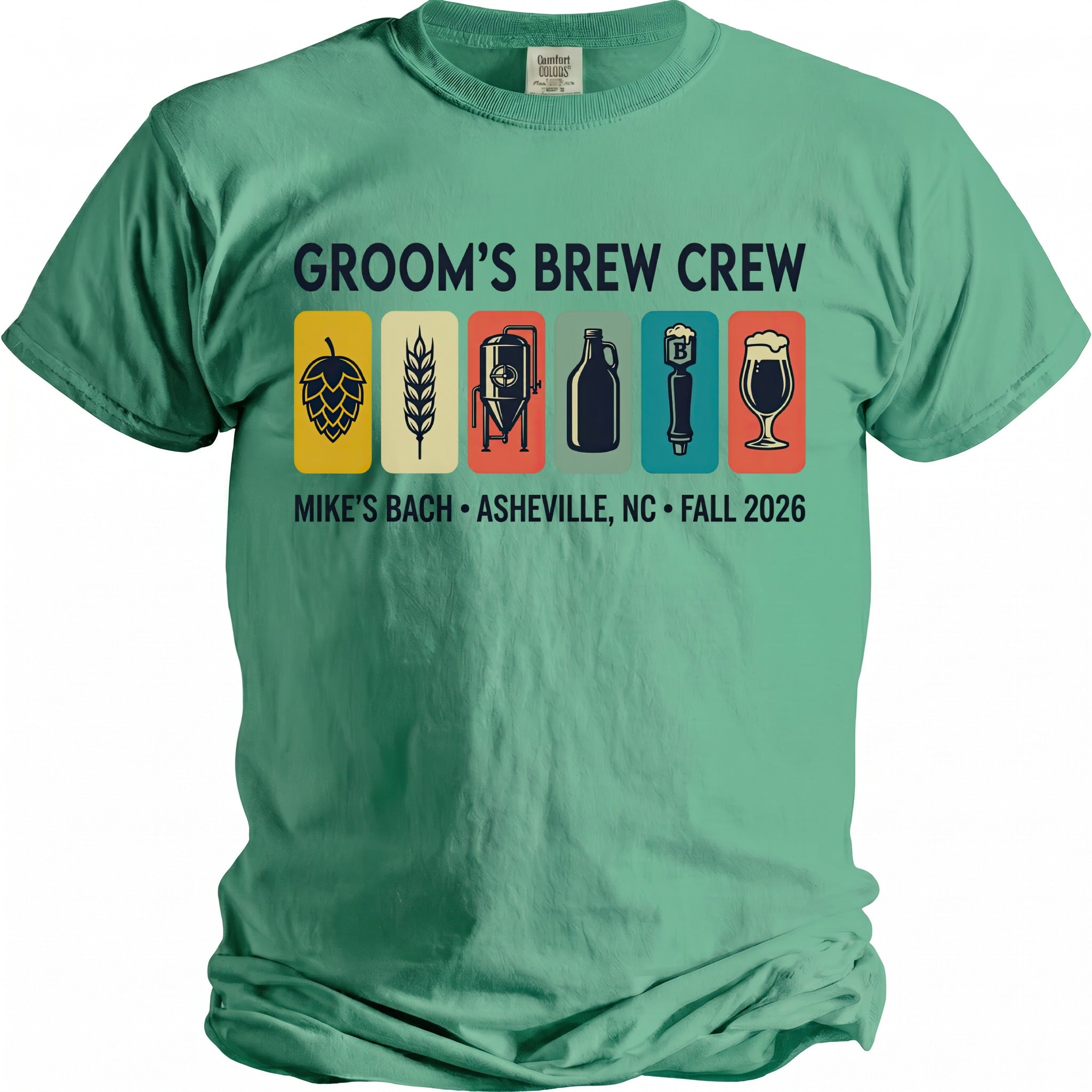 Groom's Brew Crew T-Shirt - Midnight Gents