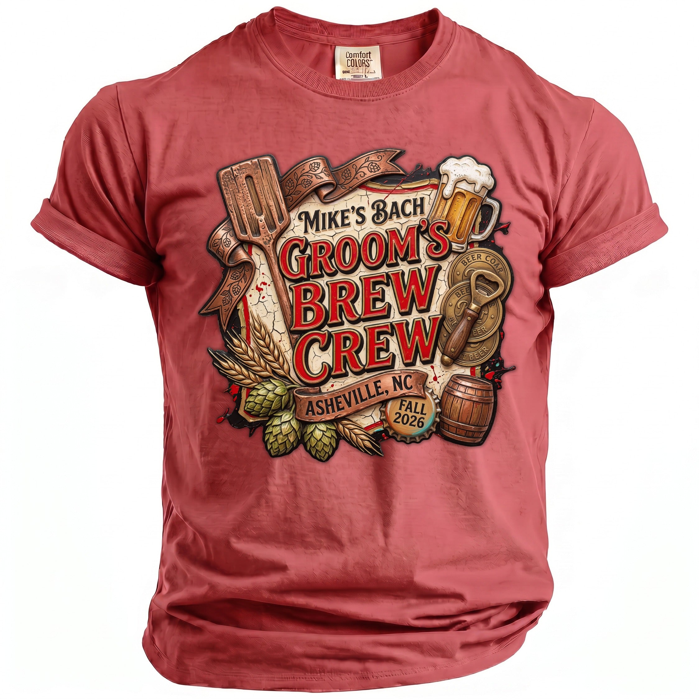 Groom's Brew Crew T-Shirt - Midnight Gents