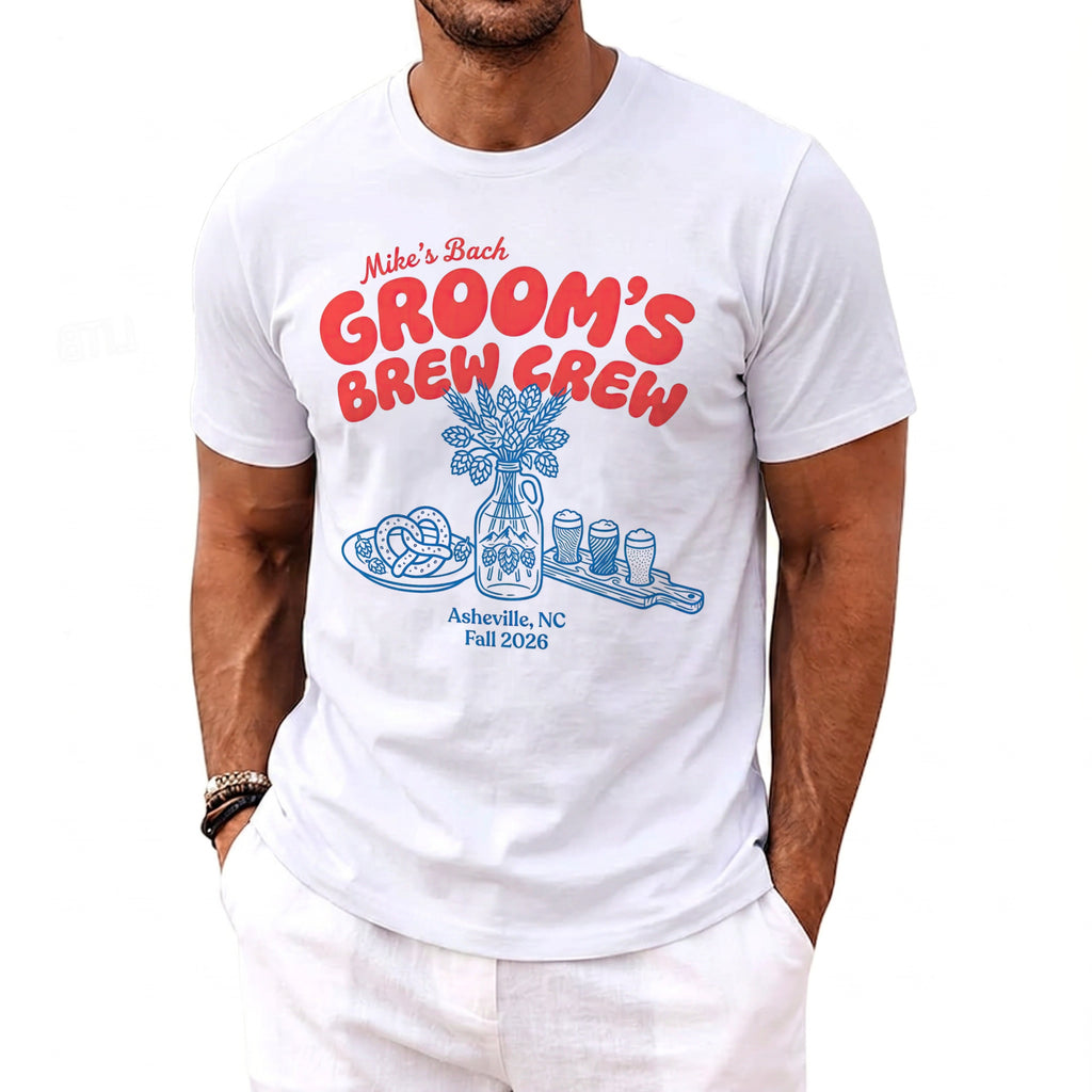 Groom's Brew Crew Tee - Midnight Gents