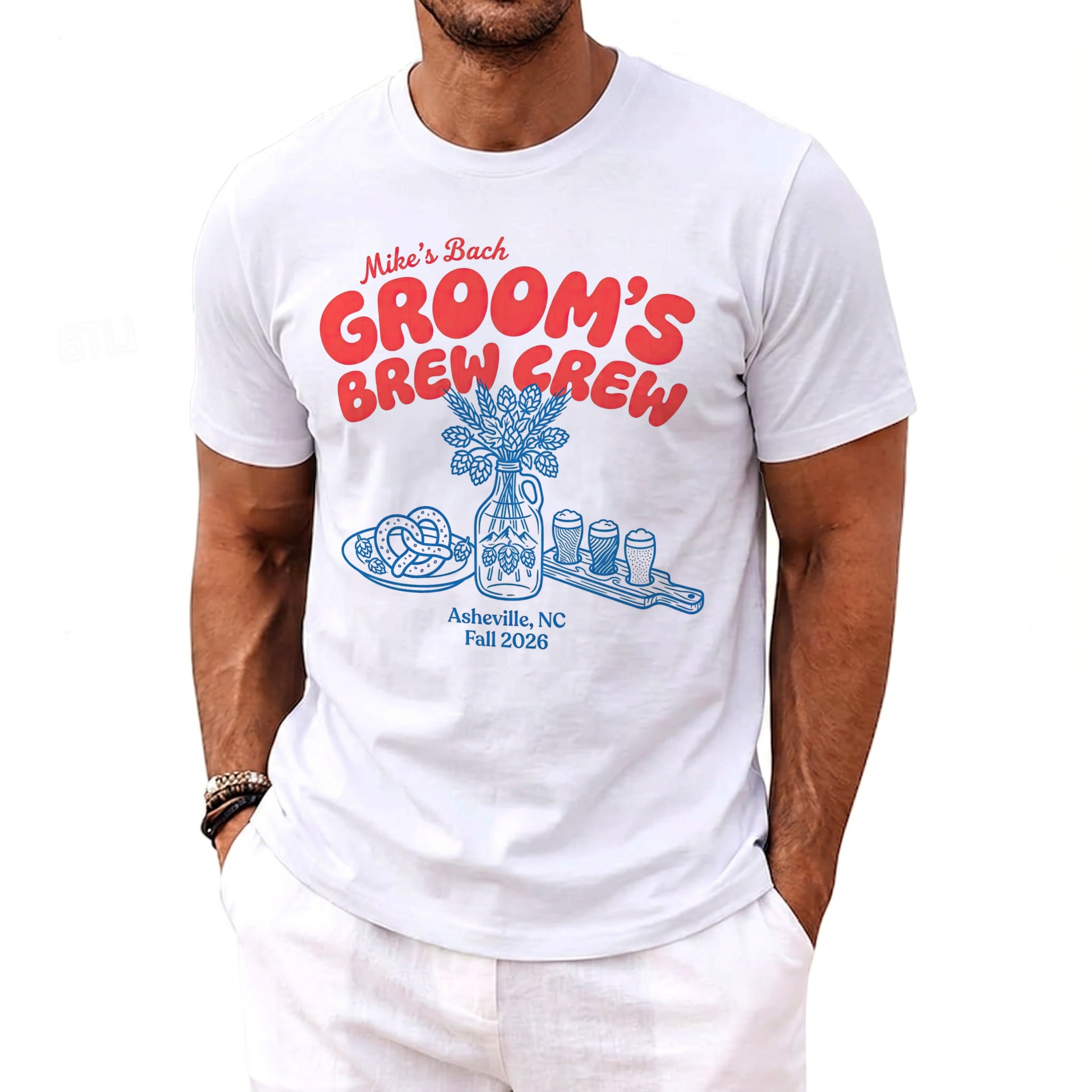 Groom's Brew Crew Tee - Midnight Gents