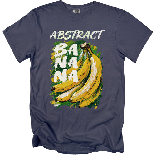 T-shirt with abstract banana art and "ABSTRACT BANANA" text.