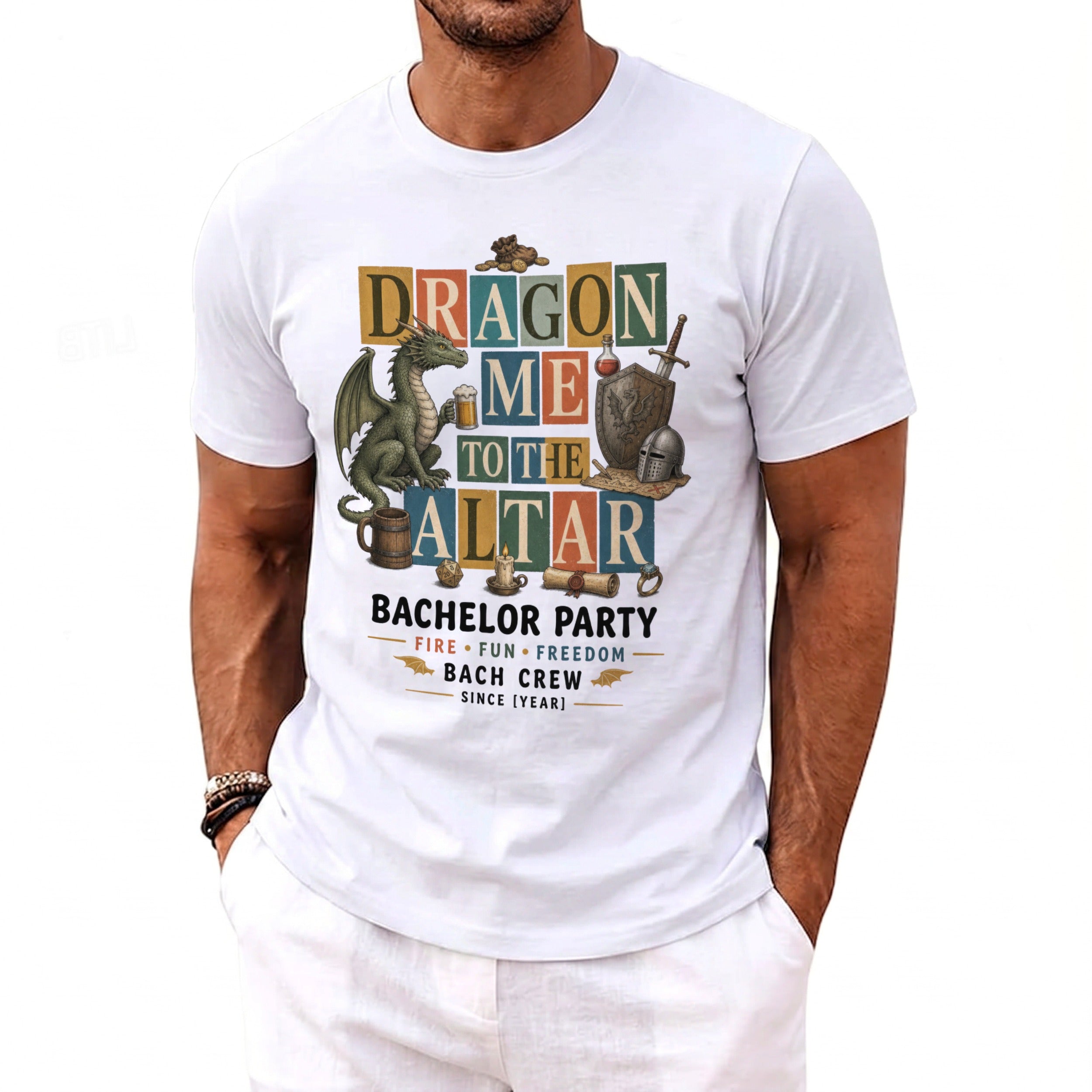 Dragon Altar Bachelor Party Tee - Midnight Gents