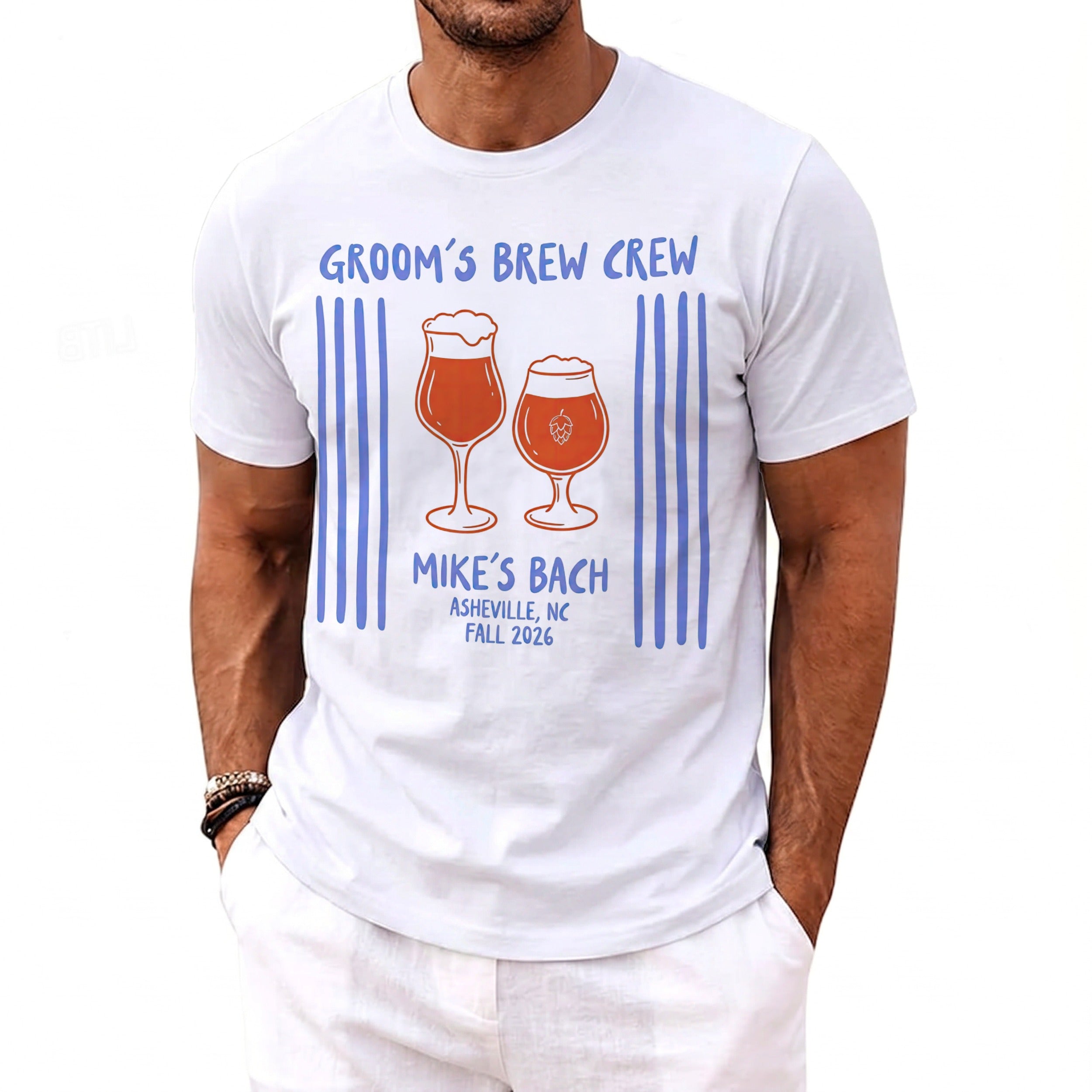 Groom's Brew Crew T-Shirt - Midnight Gents