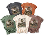 T-shirts feature a dragon in a suit playing poker in Las Vegas with text "Bachelor Party".