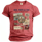 Red, White & I Do Alex's Bachelor Party July 4th, 2026 Austin, TX graphic tee.