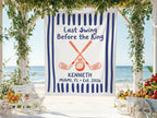 "Last Swing Before the Ring" banner with golf clubs, ring, and text "Kenneth Miami, FL Est. 2026".