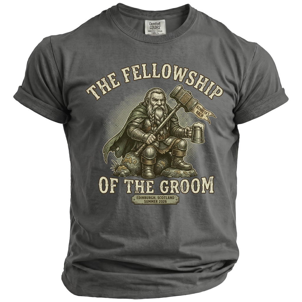 The Fellowship of the Groom, a dwarf with hammer and beer, Edinburgh, Scotland, Summer 2026.