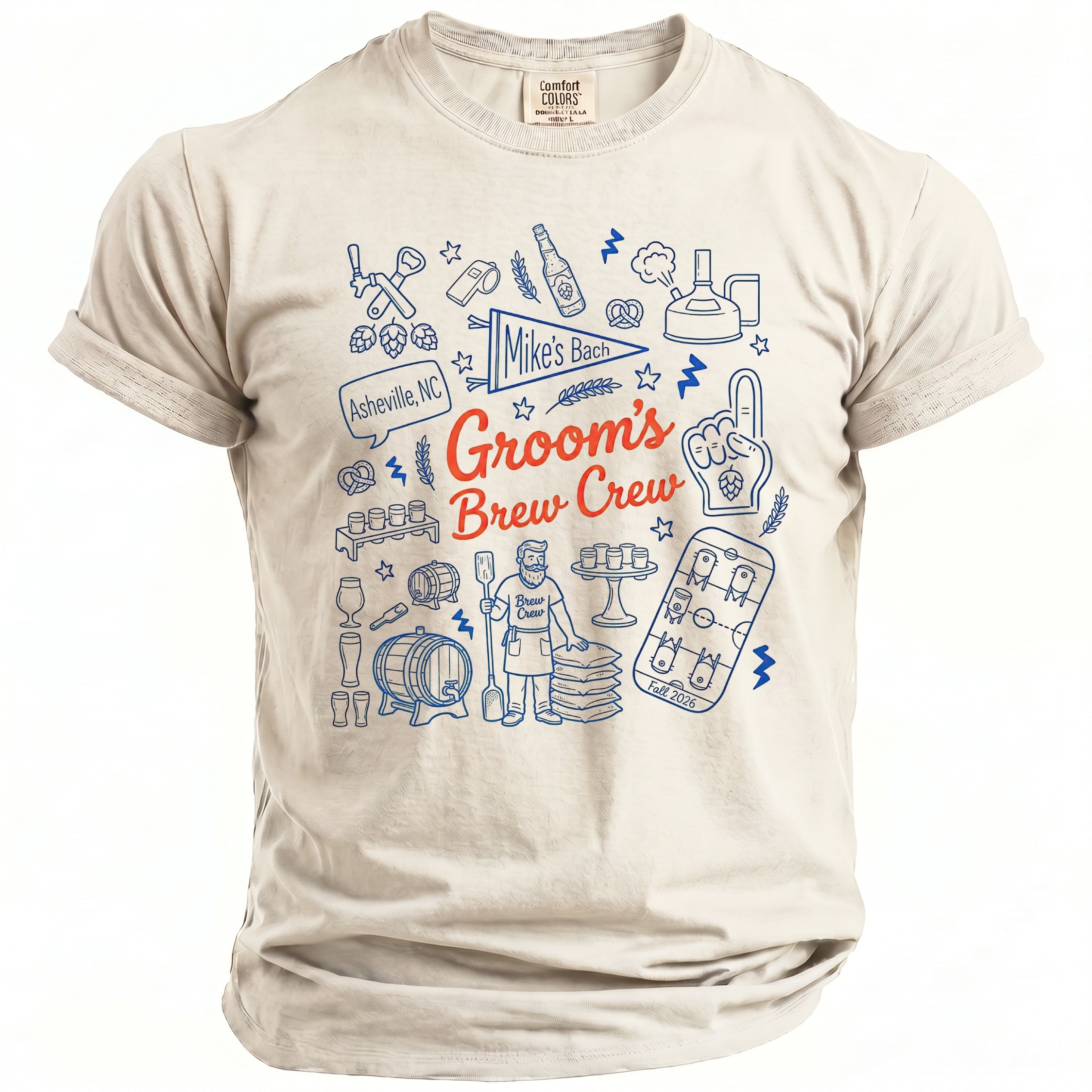 Groom's Brew Crew Bachelor T-Shirt - Midnight Gents