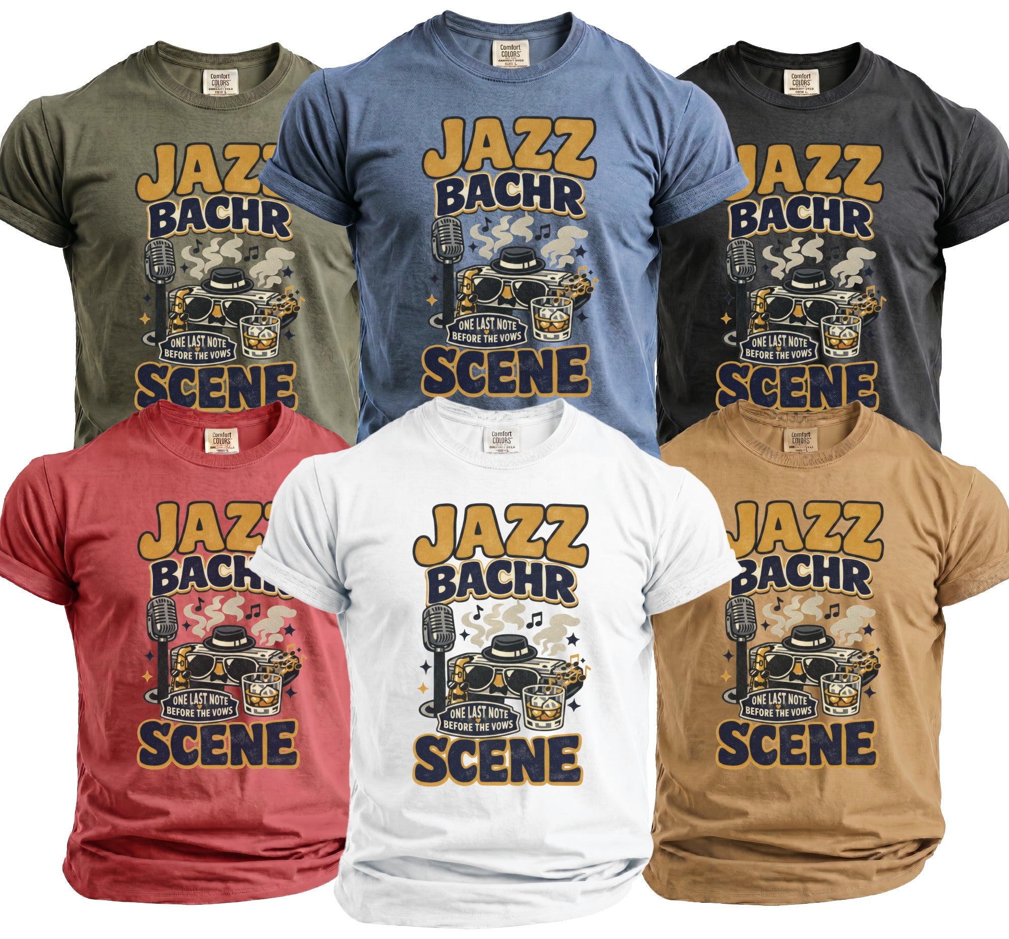Jazz Bachr Scene T-Shirt - Midnight Gents