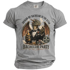 Grey t-shirt with dragon in a tuxedo holding a beer and poker chips.