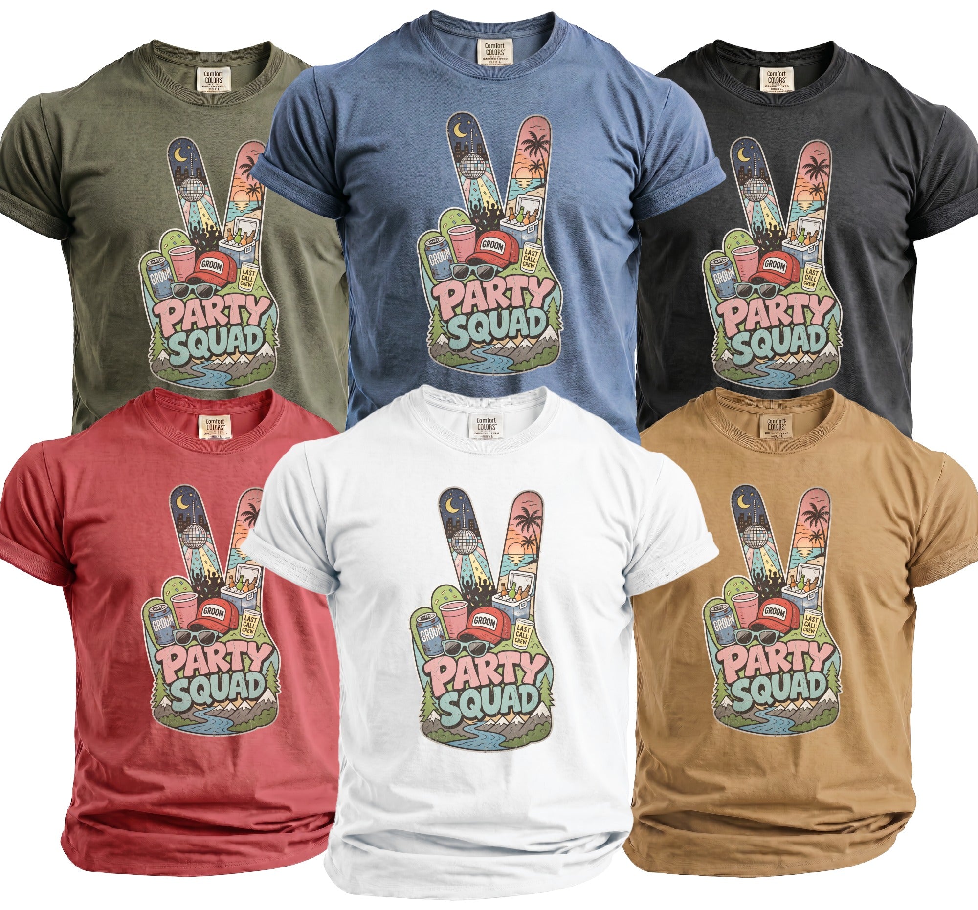 Party Squad Bachelor Groom T-Shirt - Midnight Gents