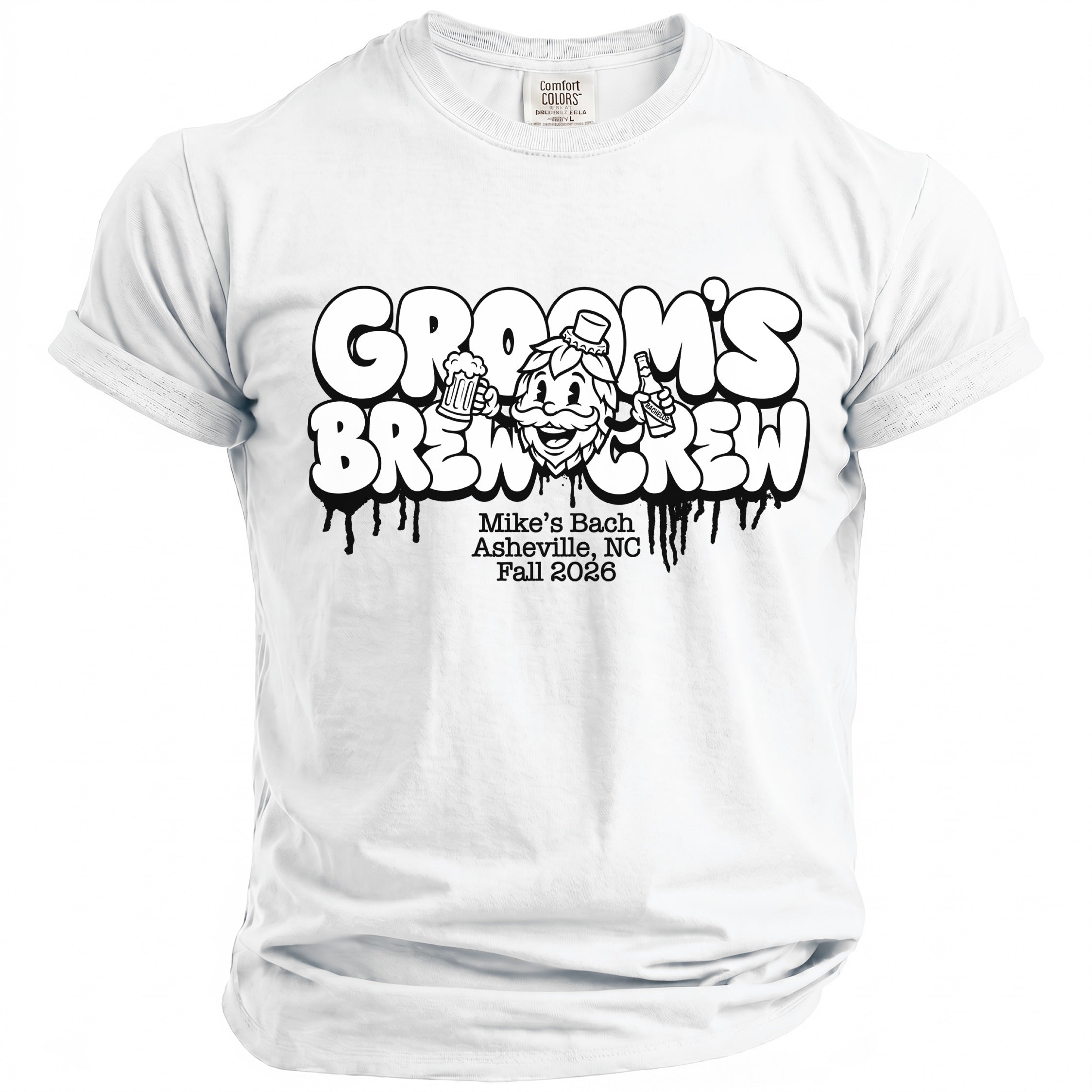 Groom's Brew Crew Party T-Shirt - Midnight Gents