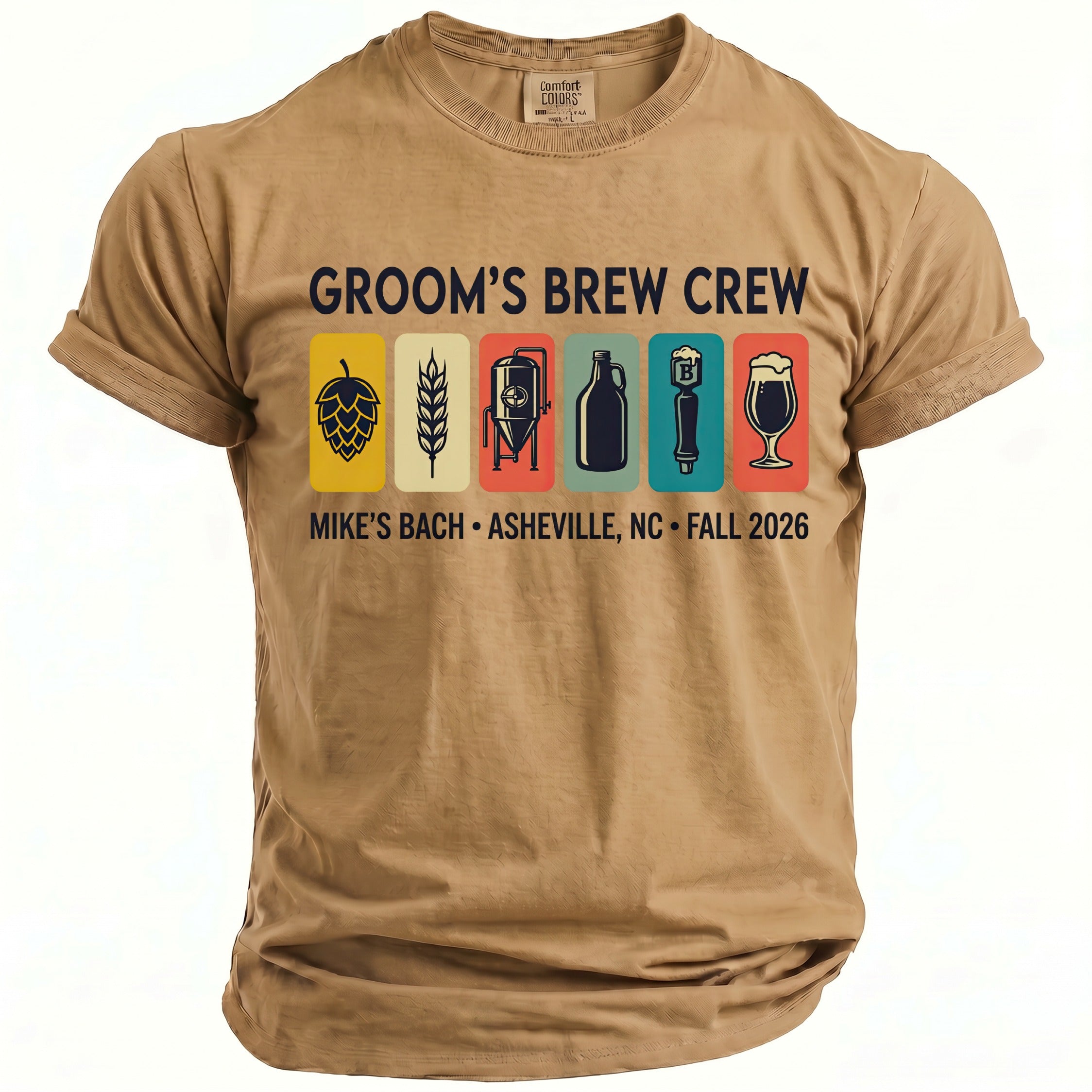 Groom's Brew Crew T-Shirt - Midnight Gents