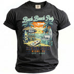 T-shirt graphic: "Bach Beach Party" with beach scene, "Kenneth Miami FL Est. 2026".