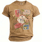 Brown t-shirt with "Red, White & I Do Alex's Bachelor Party" graphic.