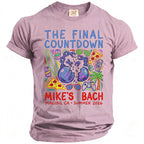 T-shirt with "The Final Countdown" and "Mike's Bach Malibu, CA Summer 2026" graphics.