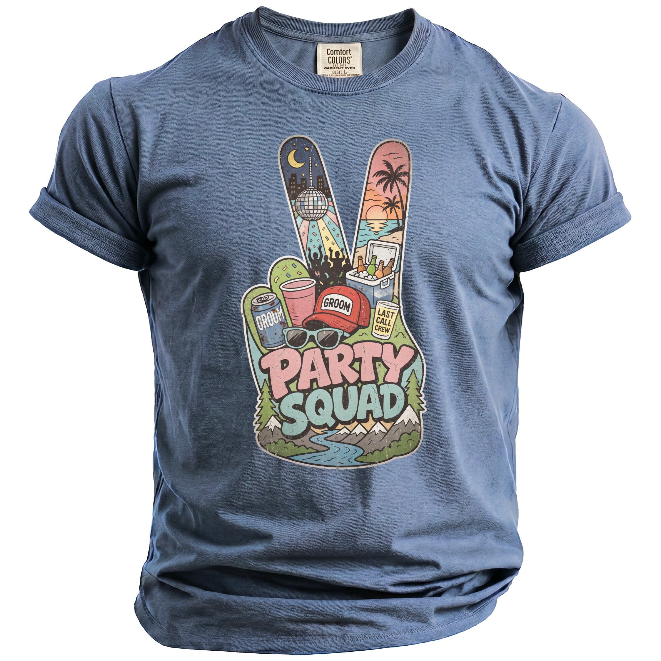 Party Squad Bachelor Groom T-Shirt - Midnight Gents