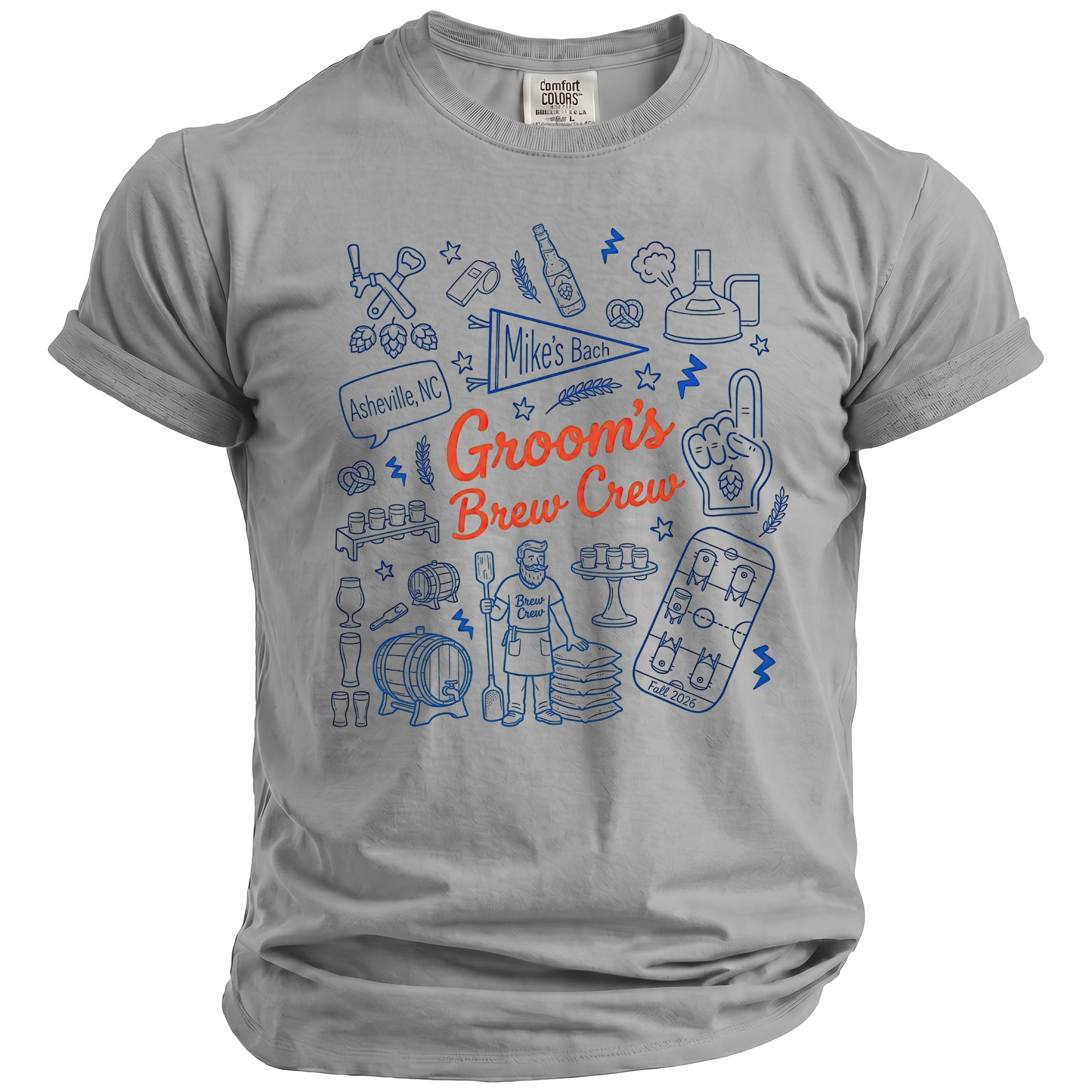 Groom's Brew Crew Bachelor T-Shirt - Midnight Gents