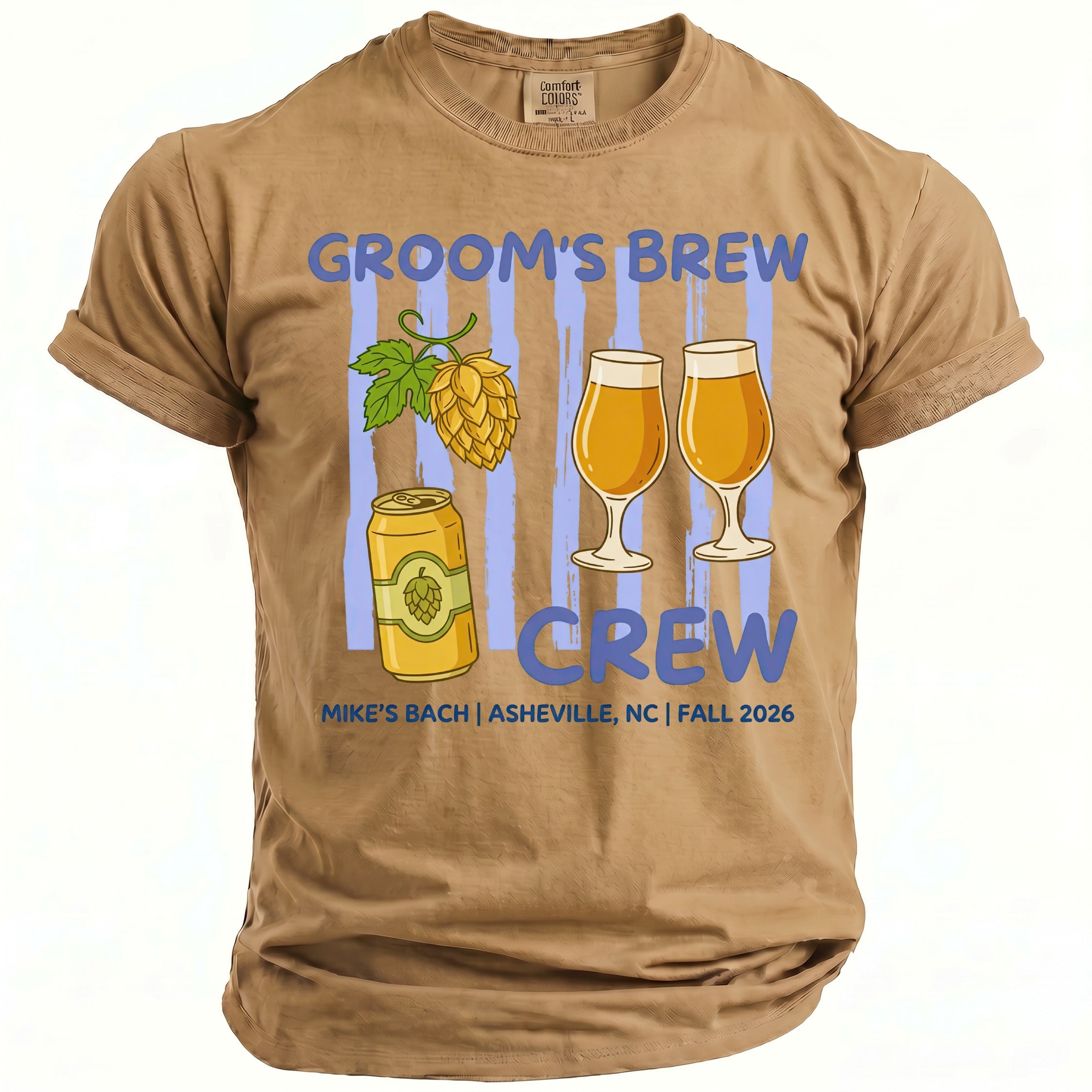Groom's Brew Crew T-Shirt - Midnight Gents