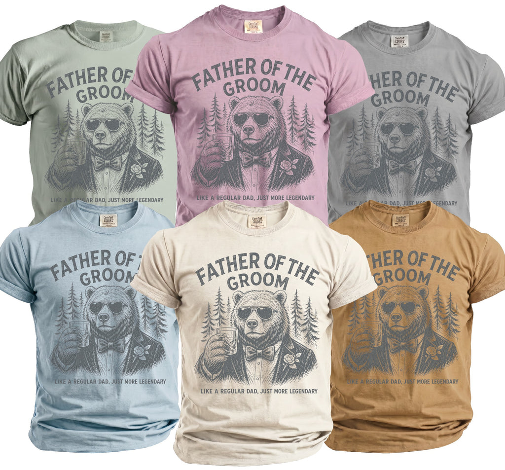 Father Groom Bear T-Shirt - Midnight Gents