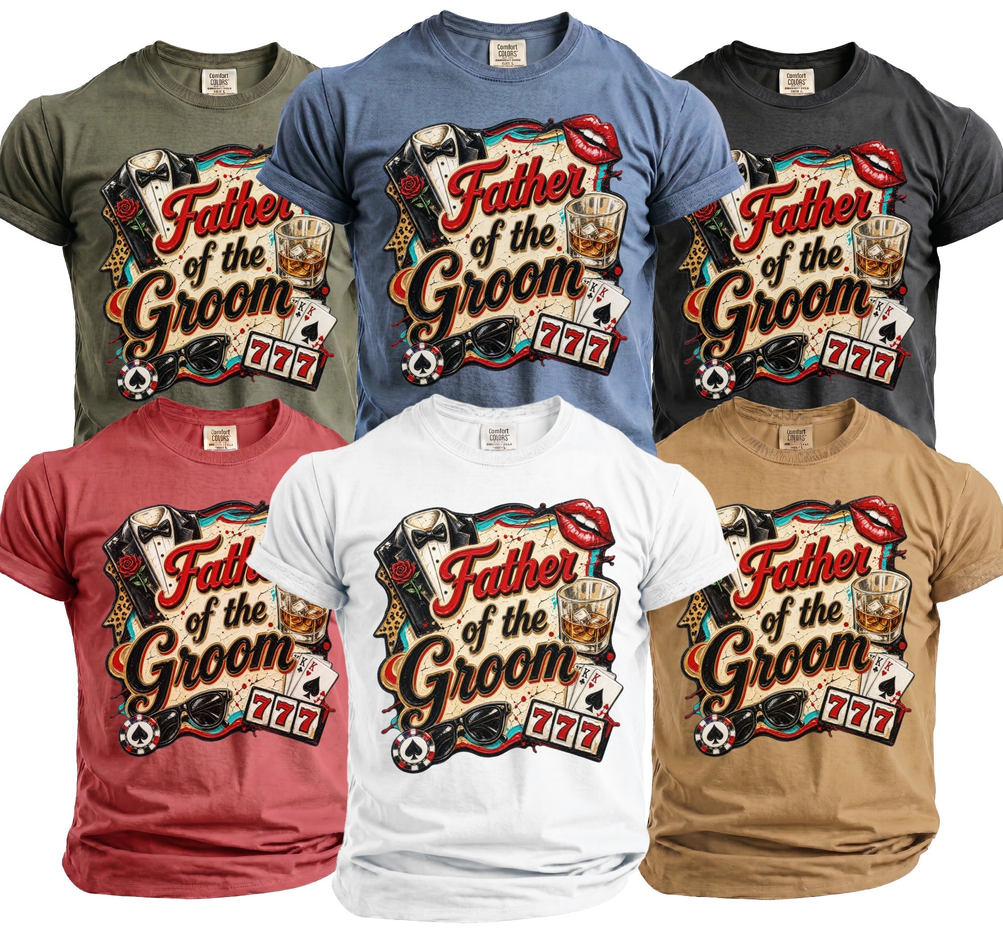 Father Groom Party T-Shirt - Midnight Gents