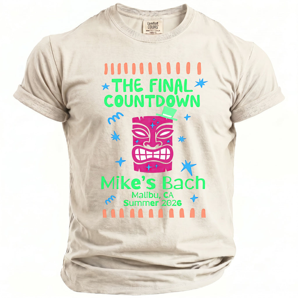 Comfort Colors t-shirt: "THE FINAL COUNTDOWN Mike's Bach Malibu, CA Summer 2026"