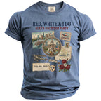 Red, White & I Do Alex's Bachelor Party July 4th, 2026 Austin, TX graphic tee.