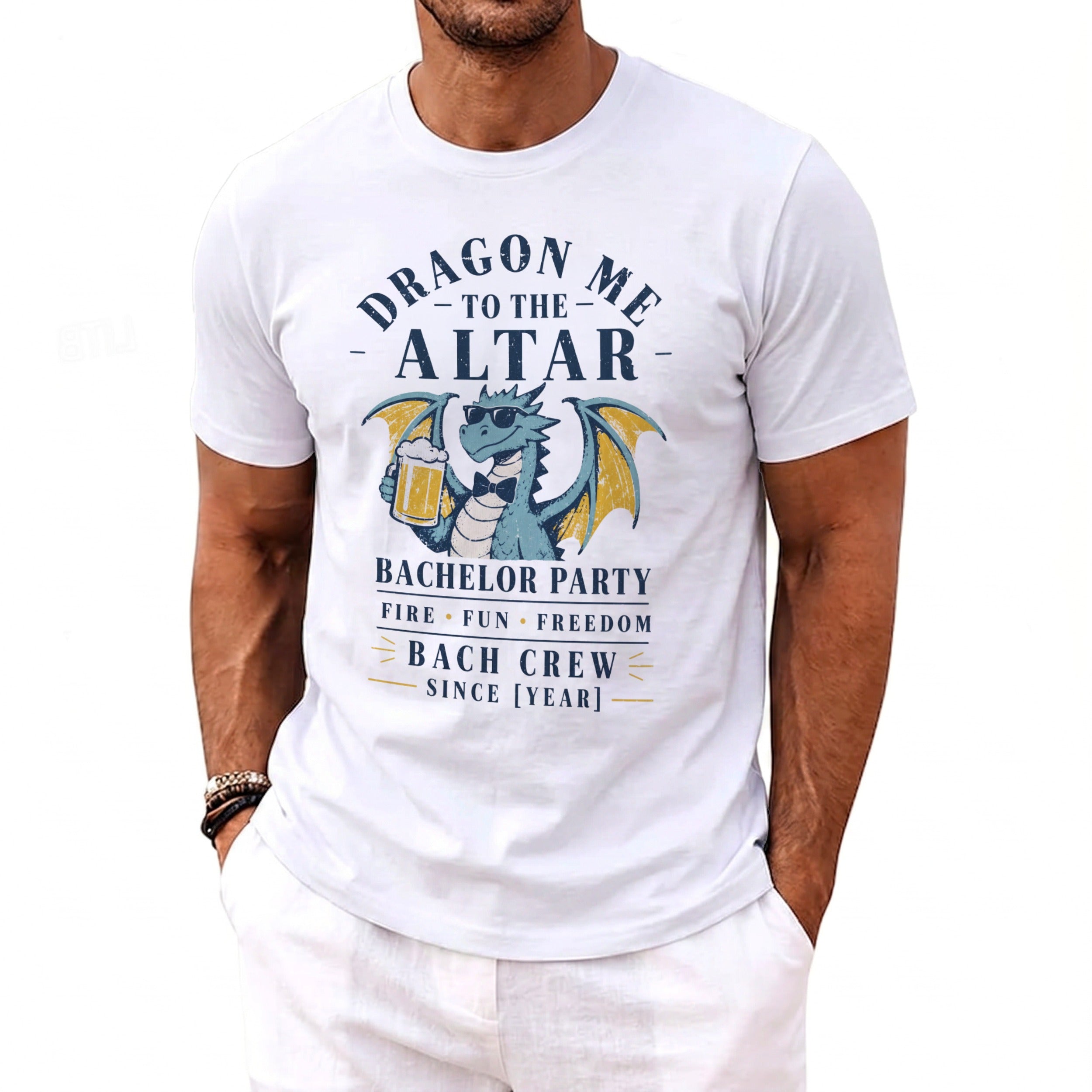 Dragon Bachelor Party T-Shirt - Midnight Gents