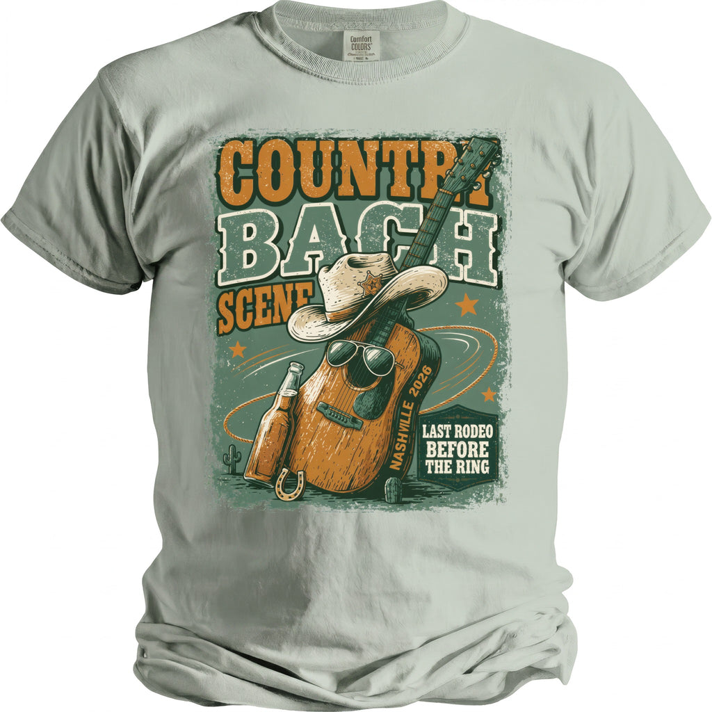 Country Bach Scene Nashville 2026 Last Rodeo Before The Ring graphic tee.