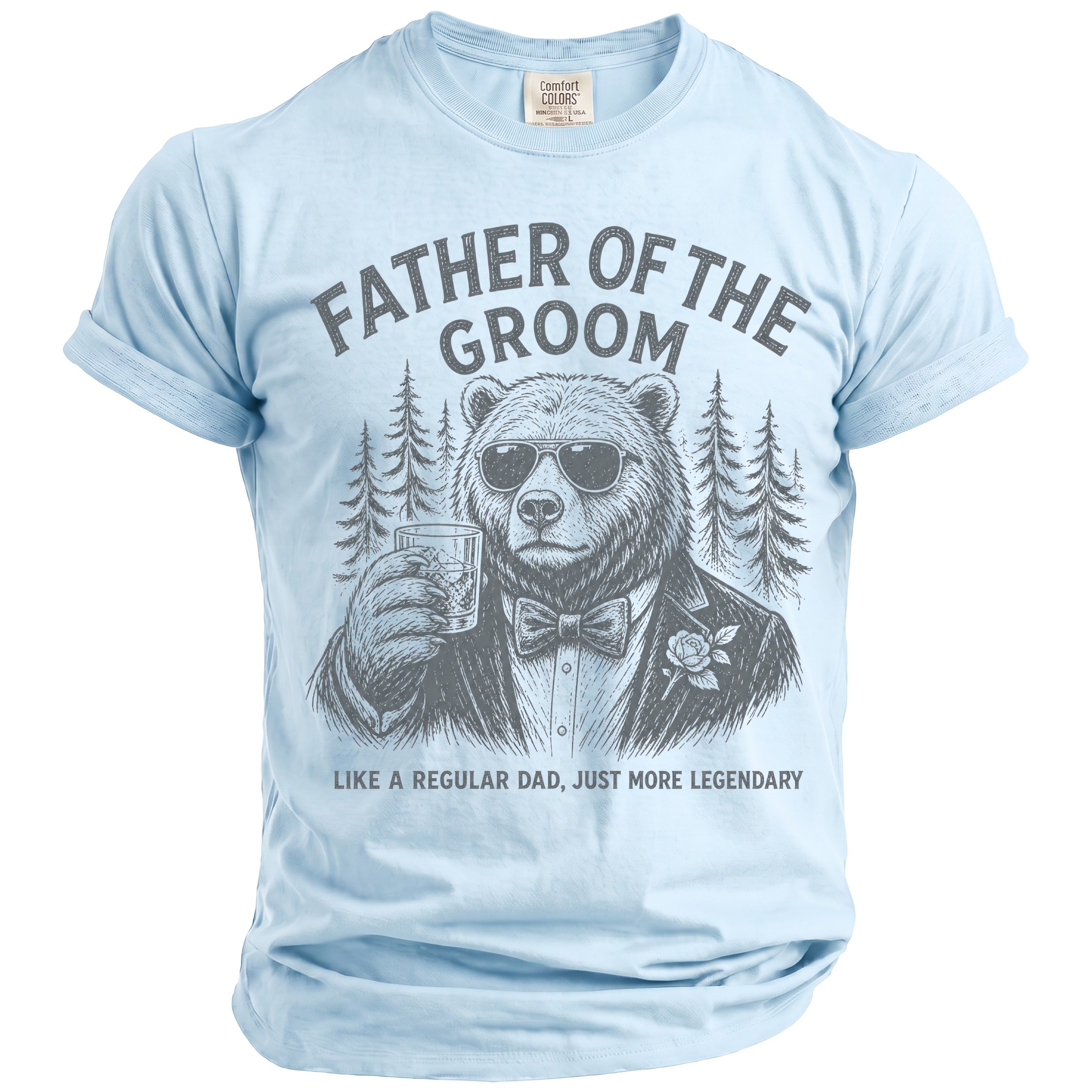 Father Groom Bear T-Shirt - Midnight Gents
