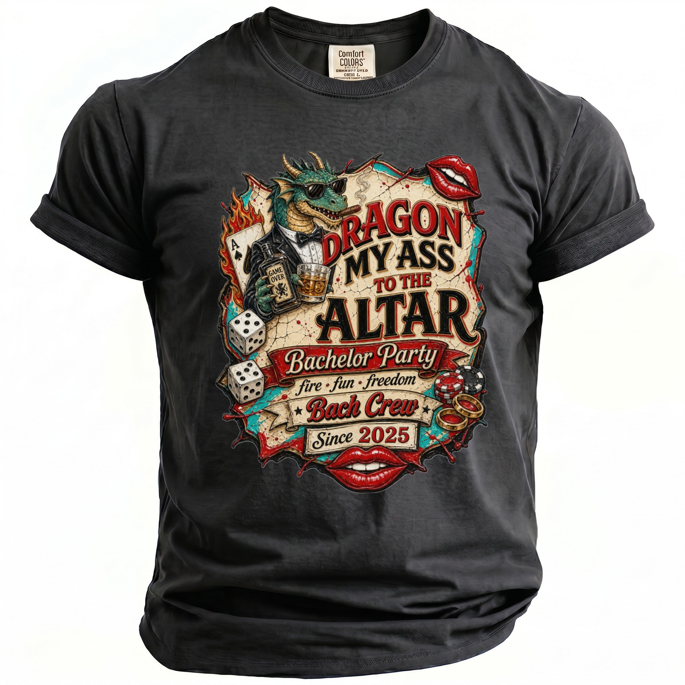 Dragon My Ass Bachelor T-Shirt - Midnight Gents