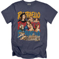 Dark blue t-shirt with Raphael's "The School of Athens" style artwork and "Raffaello" text.