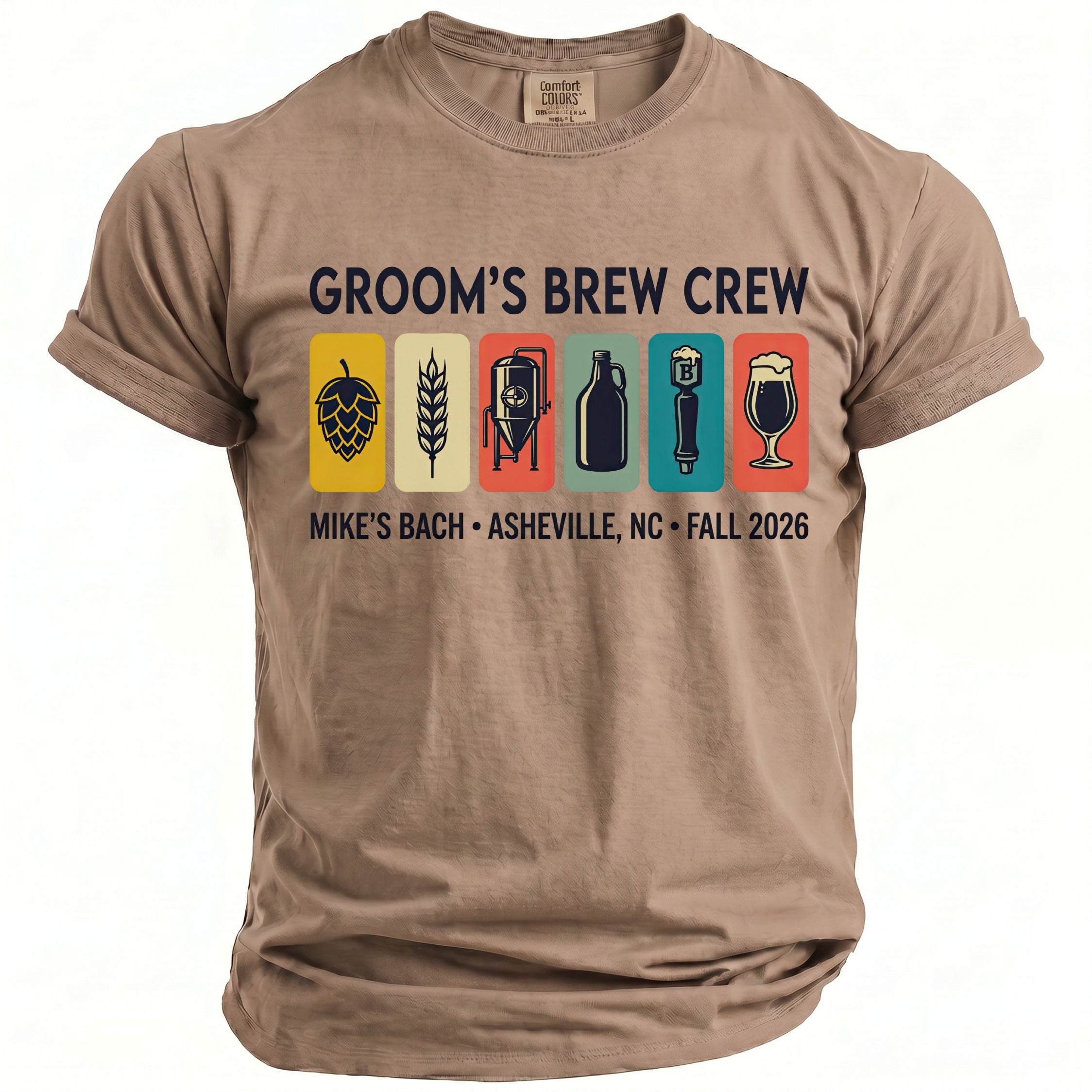 Groom's Brew Crew T-Shirt - Midnight Gents