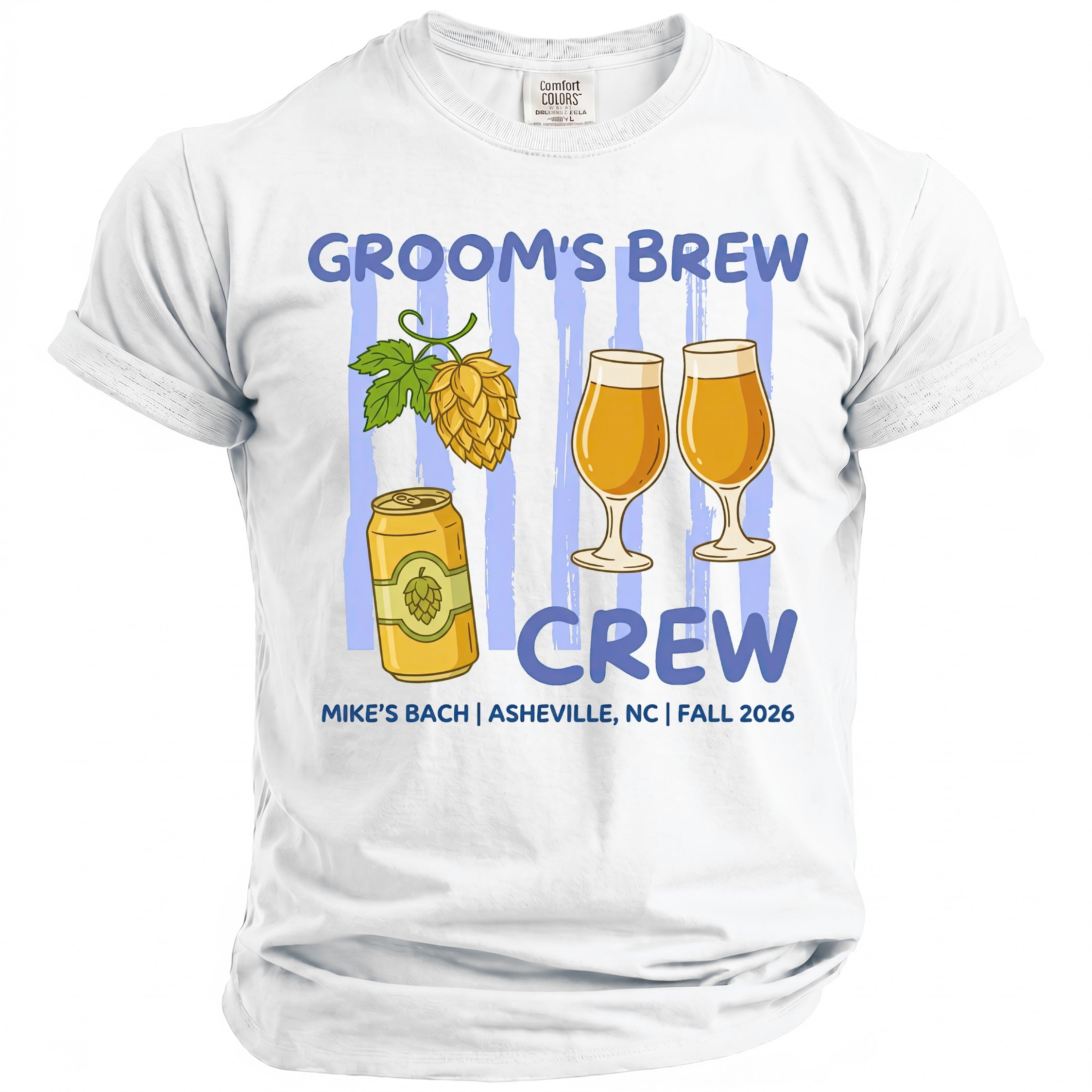 Groom's Brew Crew T-Shirt - Midnight Gents