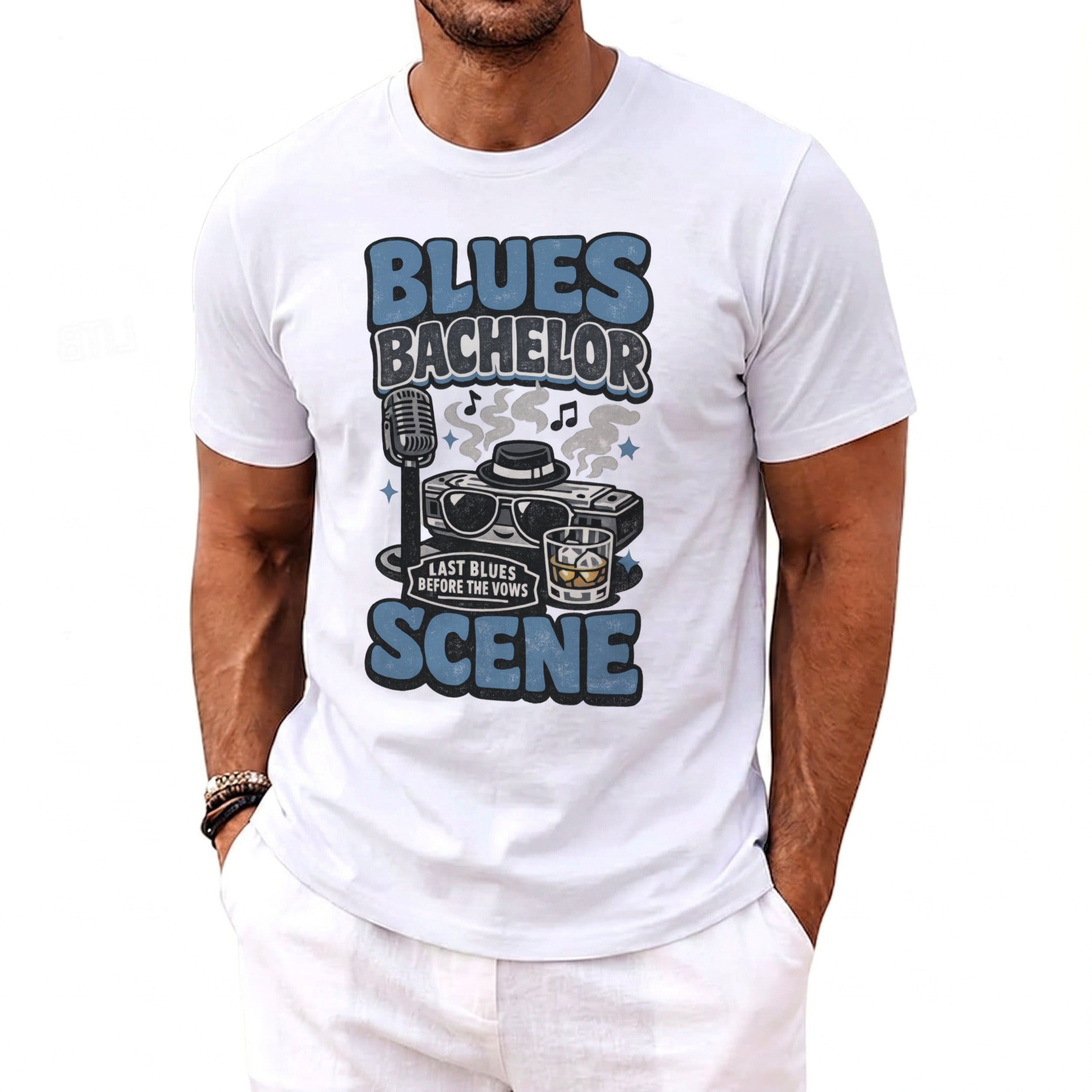Blues Bachelor T-Shirt - Midnight Gents
