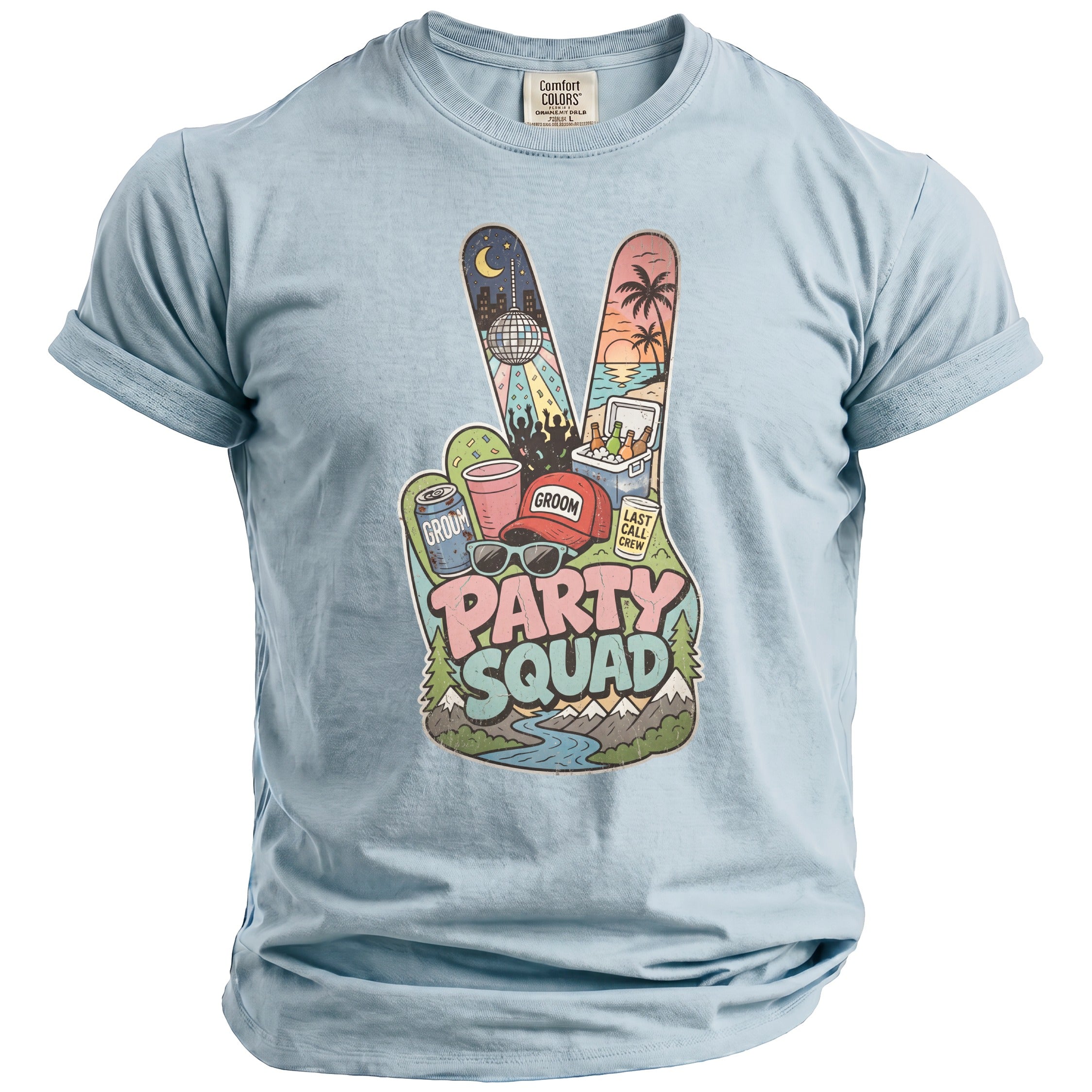 Party Squad Bachelor Groom T-Shirt - Midnight Gents