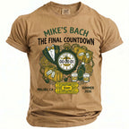 T-shirt graphic: Mike's Bach, The Final Countdown, Malibu CA, Summer 2026.