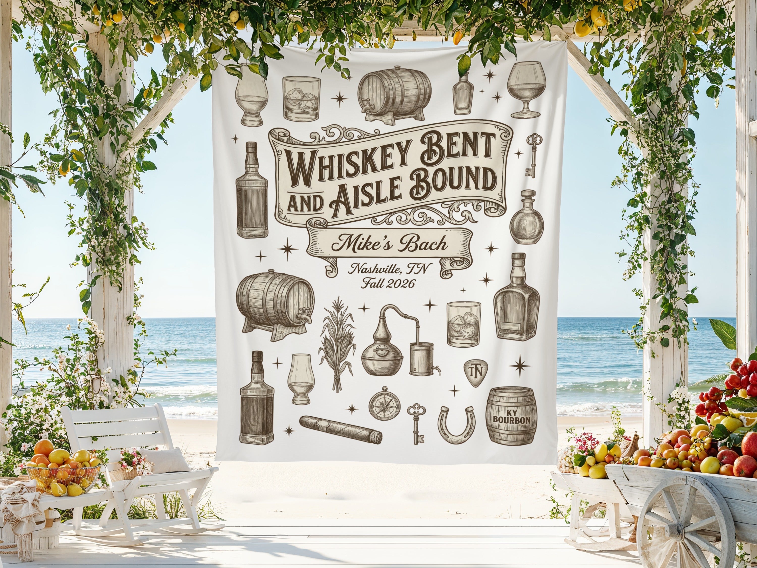 Whiskey Bent Aisle Bound Tapestries - Midnight Gents