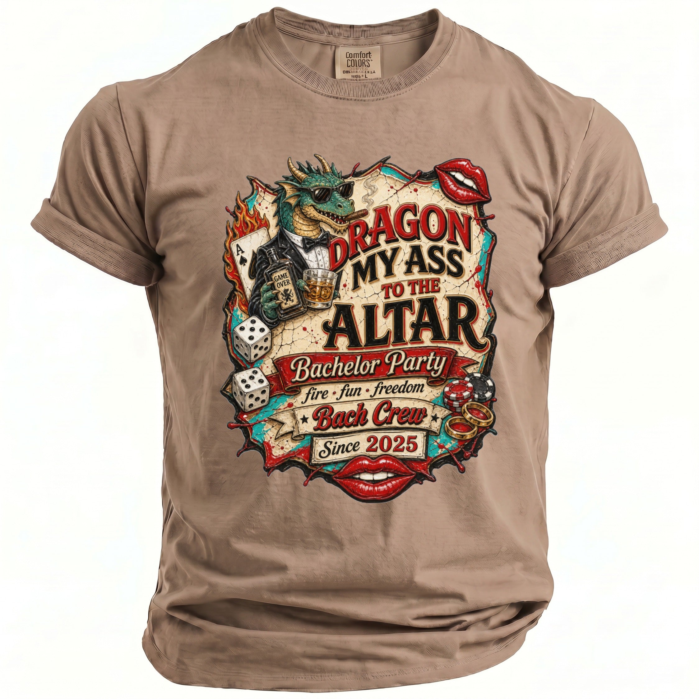 Dragon My Ass Bachelor T-Shirt - Midnight Gents