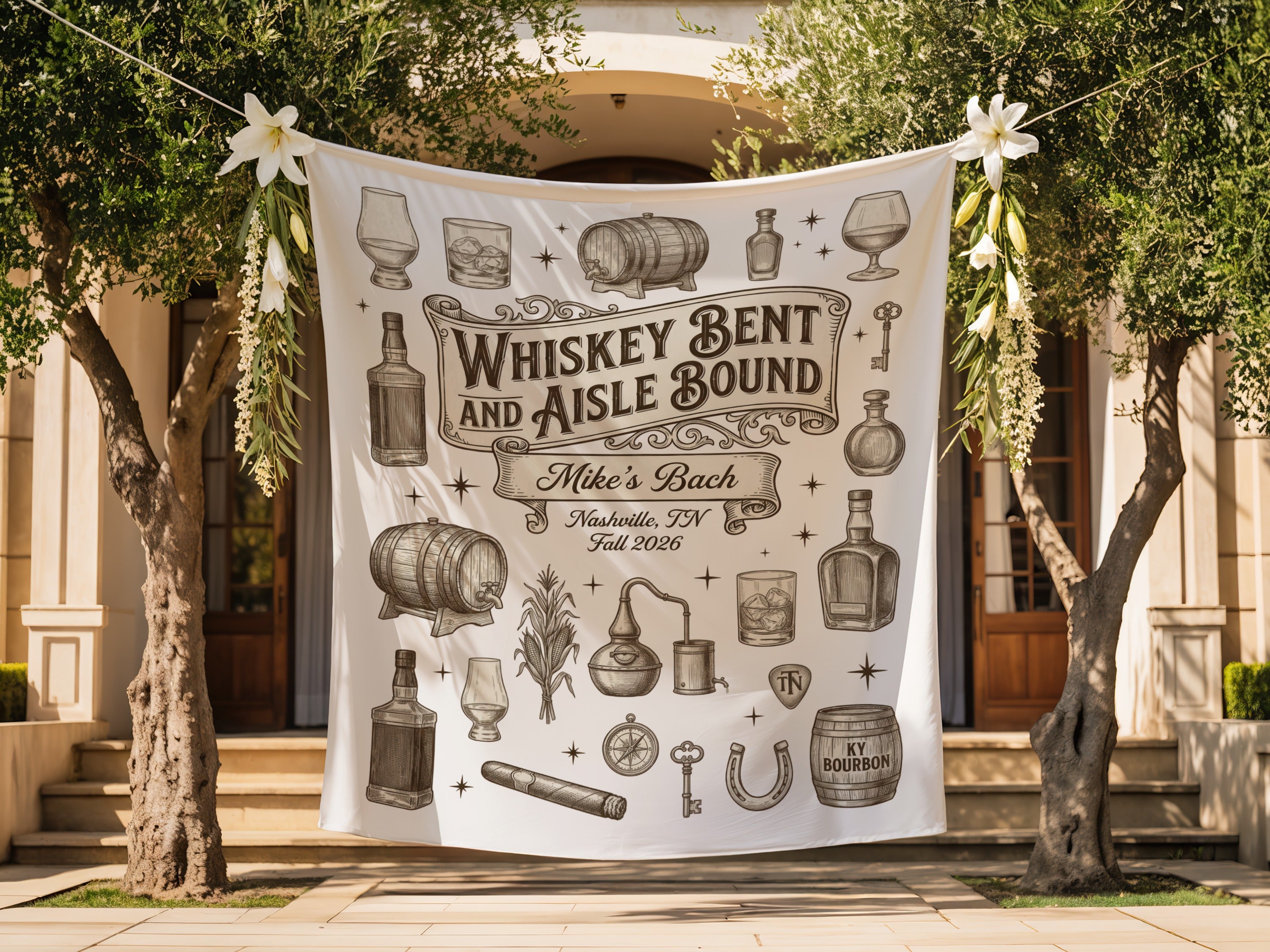 Whiskey Bent Aisle Bound Tapestries - Midnight Gents