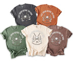Five t-shirts in various colors feature "Last Swing Before the Ring" and golf graphics.