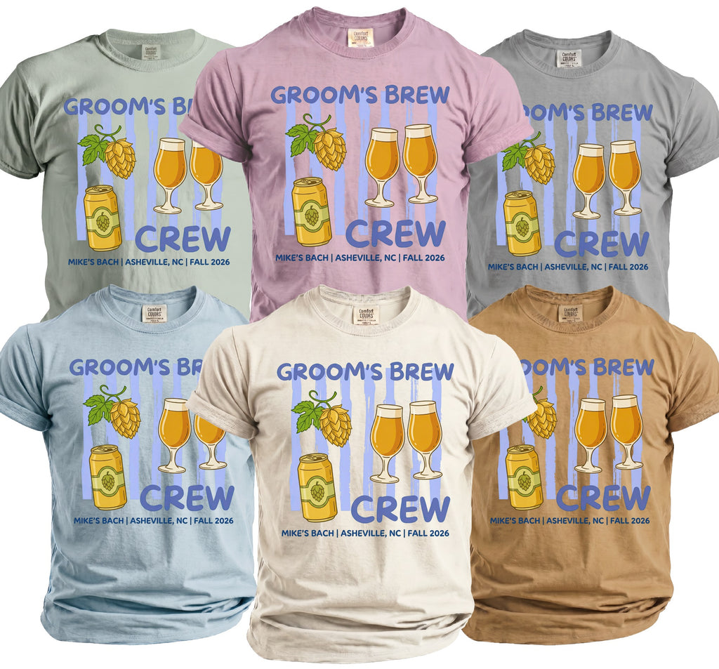 Groom's Brew Crew T-Shirt - Midnight Gents