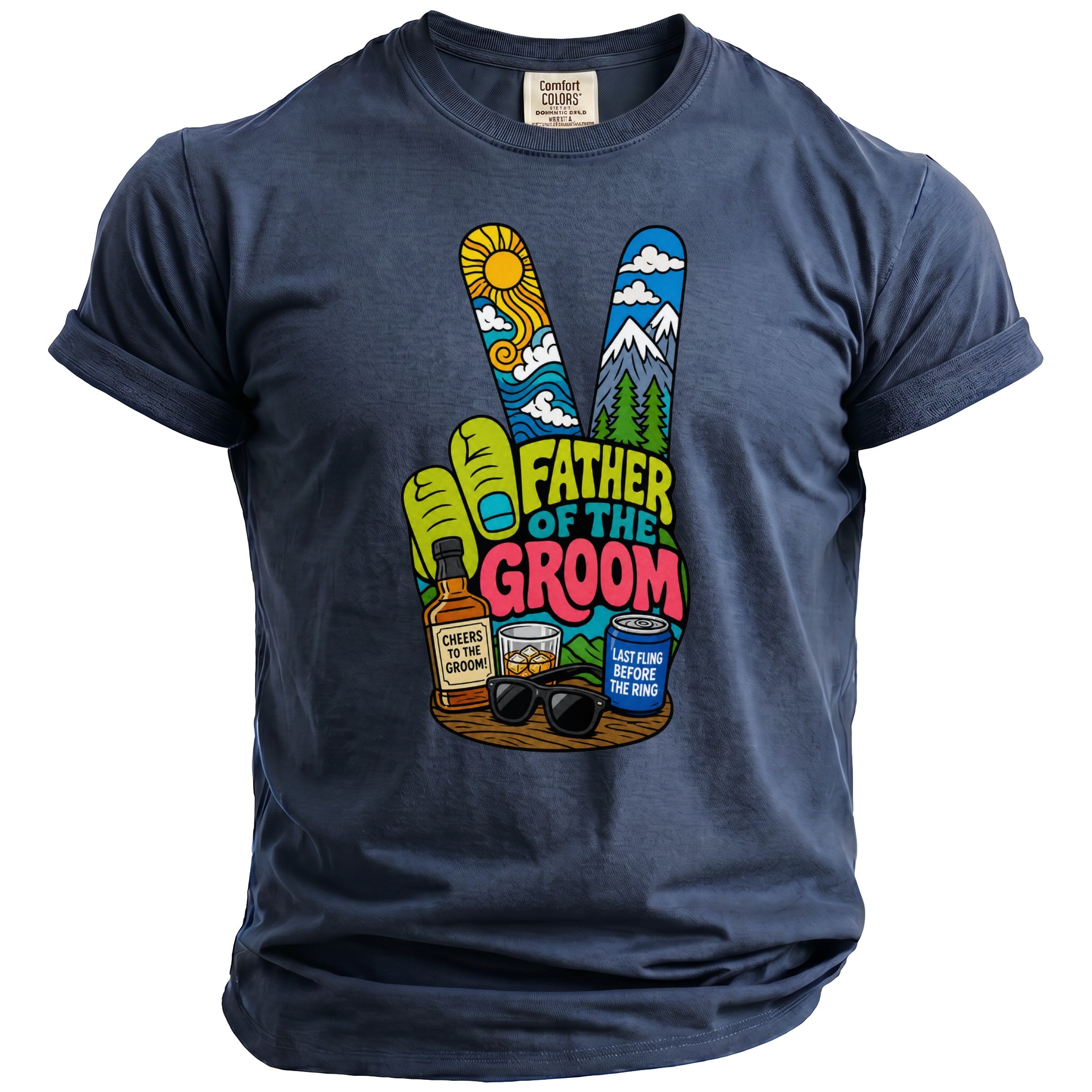 Father Groom Party T-Shirt - Midnight Gents