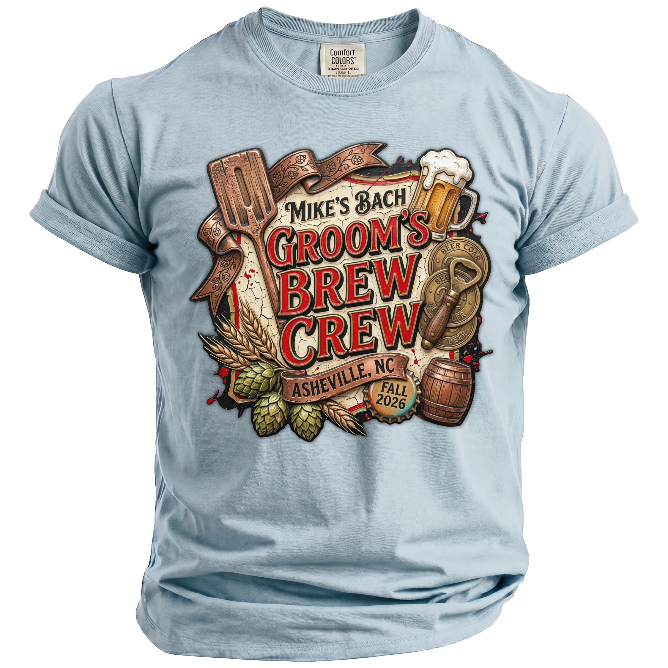 Groom's Brew Crew T-Shirt - Midnight Gents