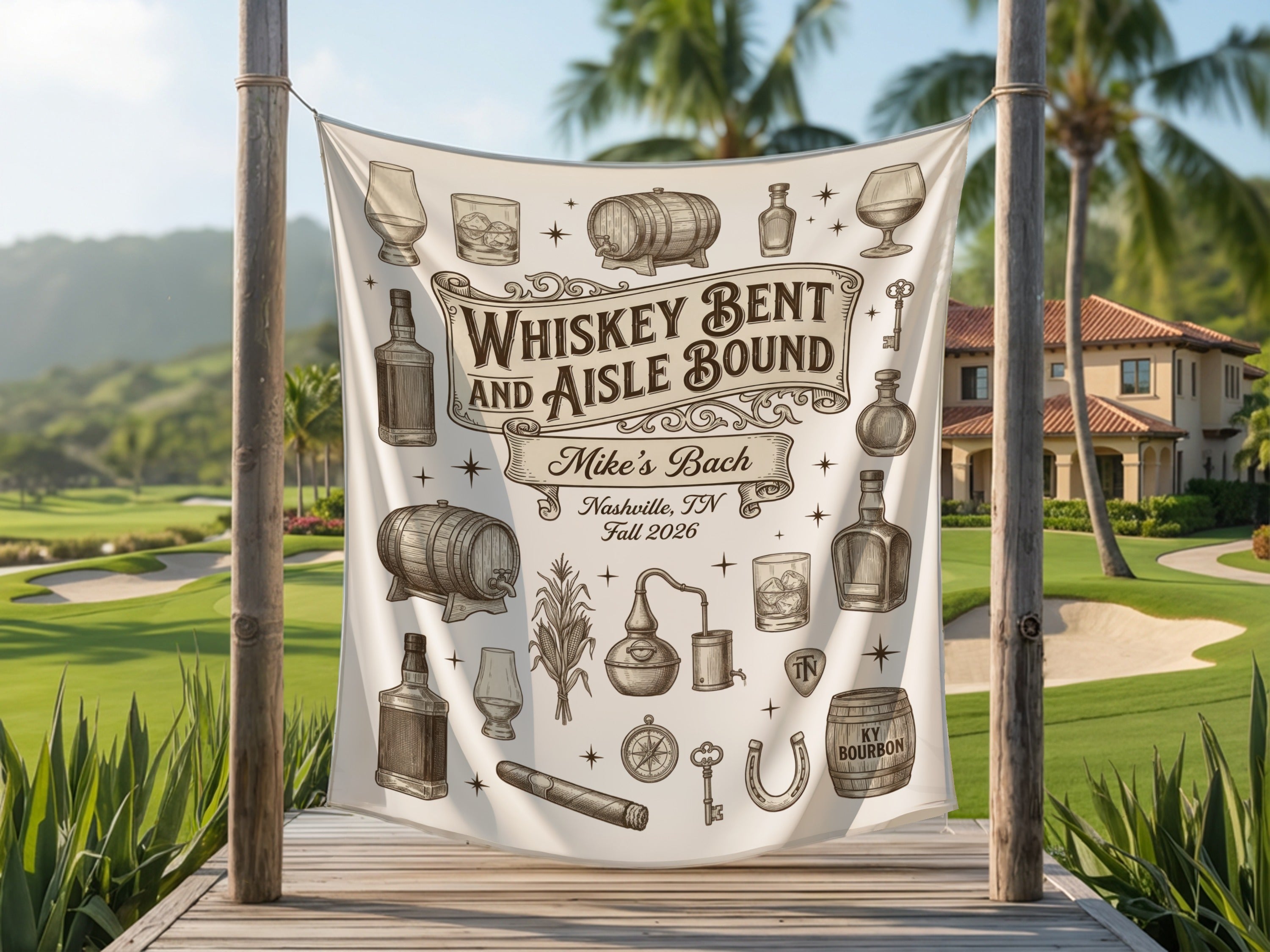 Whiskey Bent Aisle Bound Tapestries - Midnight Gents