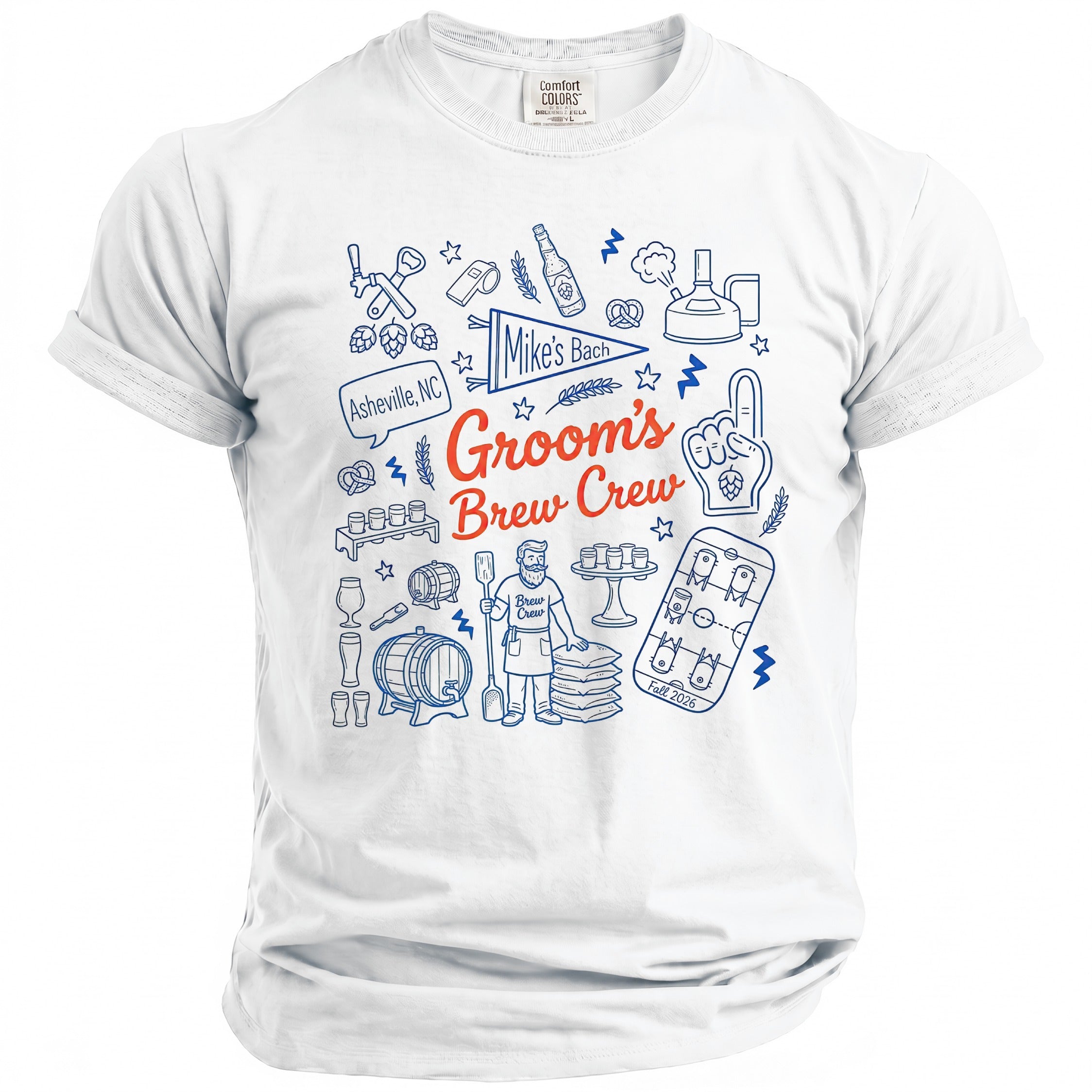 Groom's Brew Crew Bachelor T-Shirt - Midnight Gents