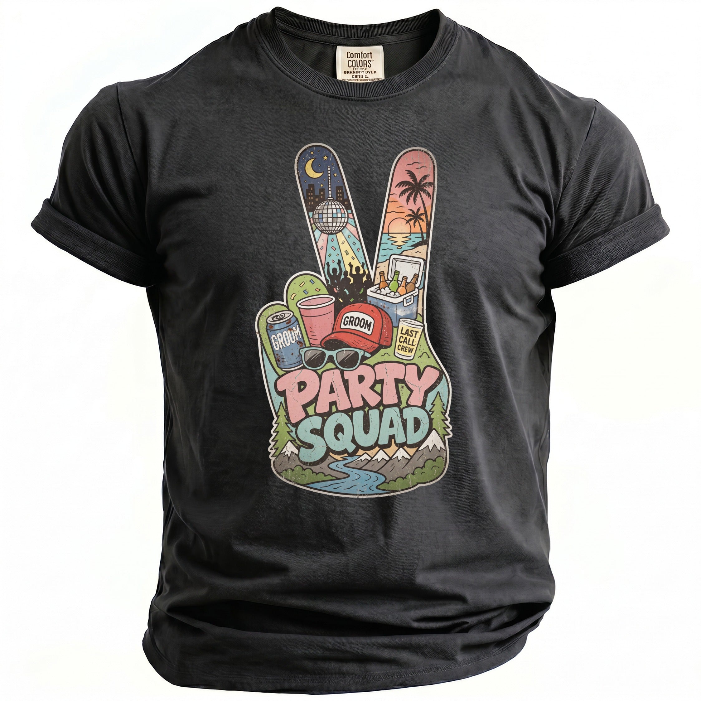 Party Squad Bachelor Groom T-Shirt - Midnight Gents
