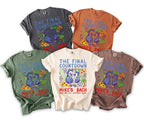 T-shirts with "The Final Countdown" and "Mike's Bach" graphic in multiple colors.