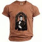 Brown t-shirt with gothic vampire graphic and "Eternal by Choice" text.